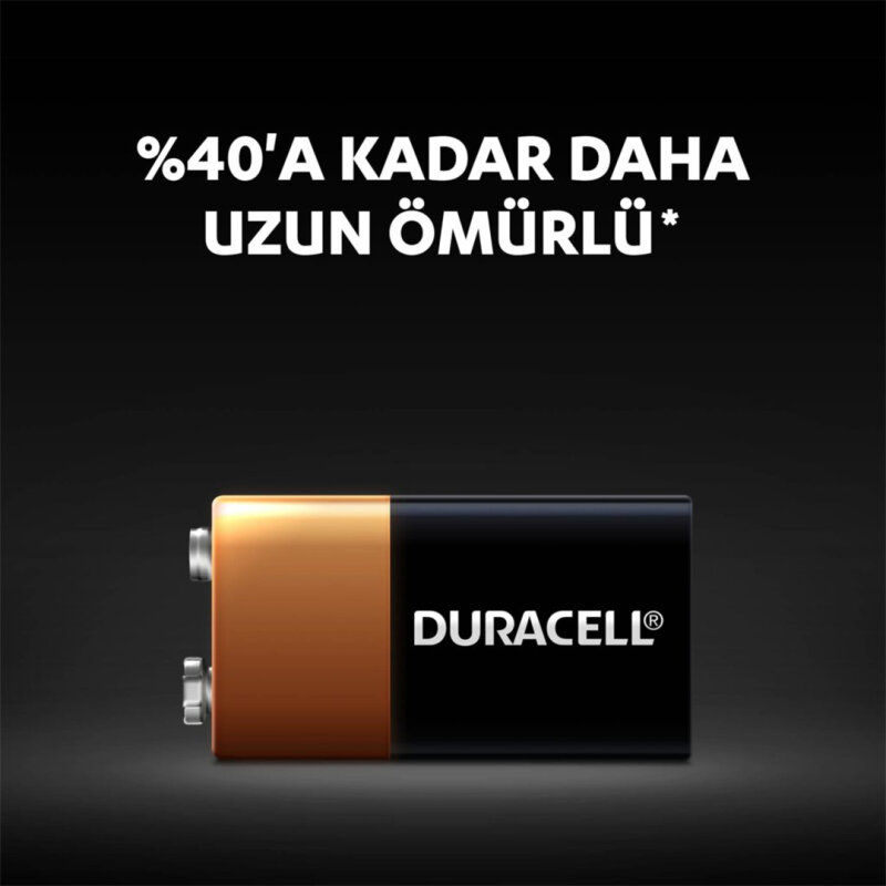 Duracell 9 Volt Pil 1'li - 3