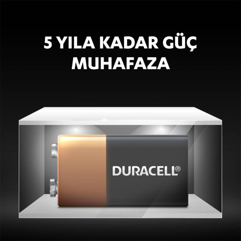 Duracell 9 Volt Pil 1'li - 4