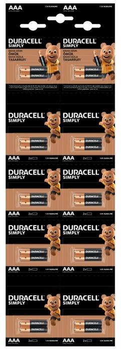 DURACELL AAA KARTELA PİL 20Lİ - 1