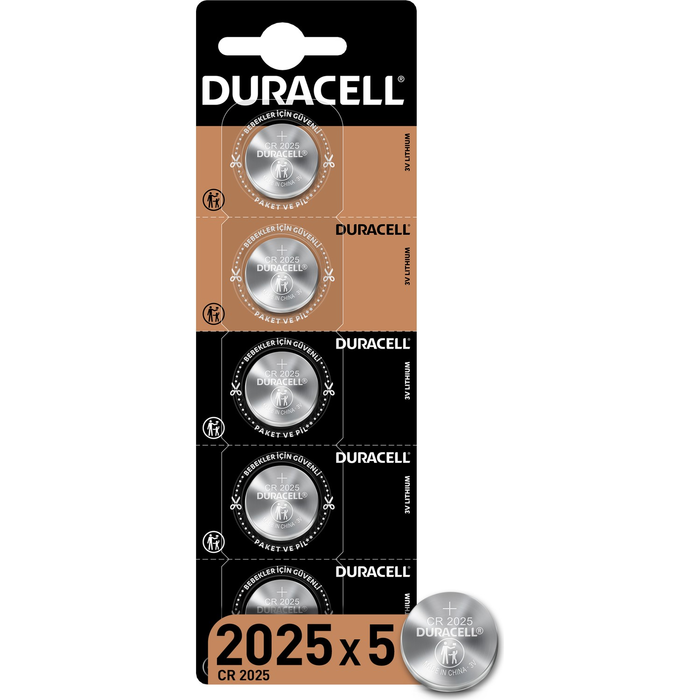 DURACELL CR2025 LITHIUM 3V PİL 5Lİ - 1