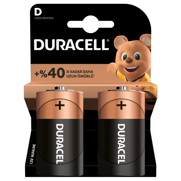 Duracell D Büyük Pil 2'li Kart - 1