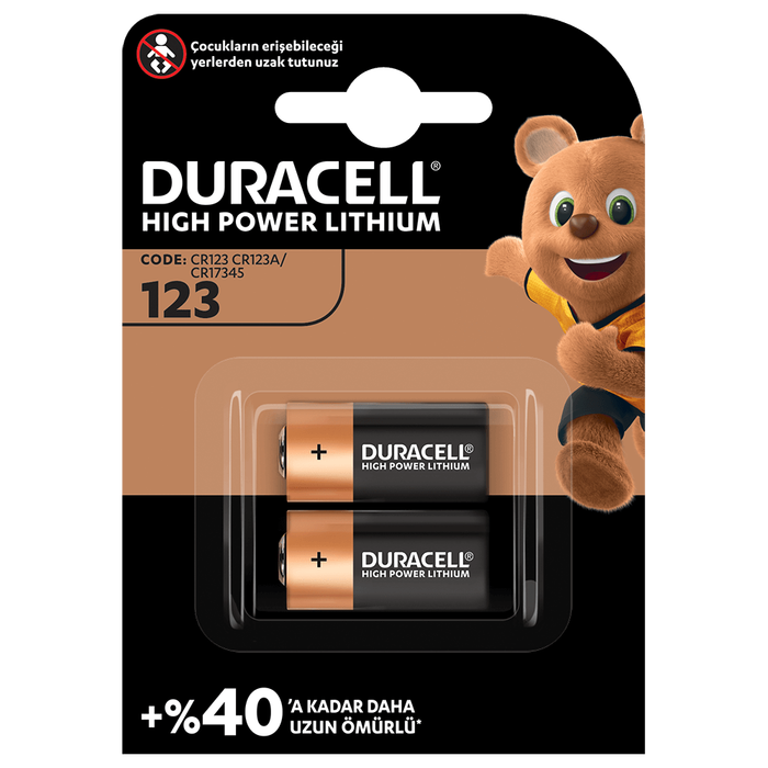 DURACELL ULTRA LİTYUM CR123A 2Lİ - Duracell