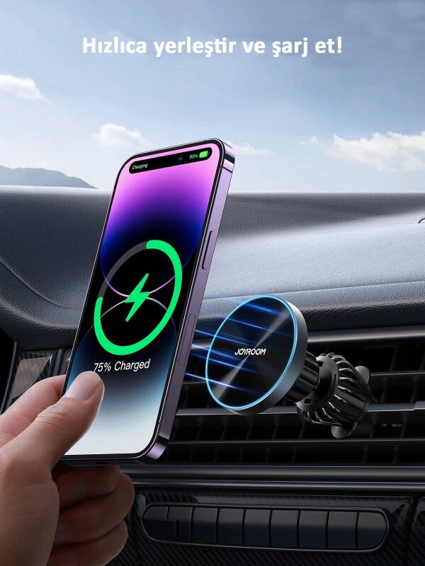JOYROOM JR-ZS240 MAGNETIC WIRELESS CAR CHARGE HOLDER - 5