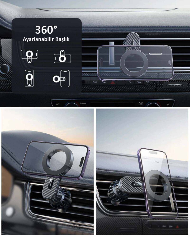 JOYROOM JR-ZS355 MAGNETIC CAR PHONE MOUNT-BLACK - 2