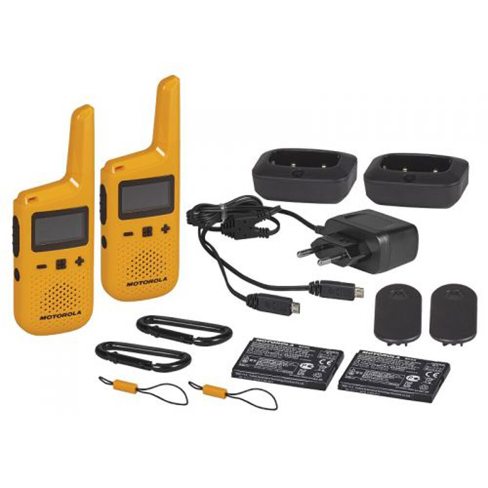 MOTOROLA T72 TELSİZ İKİLİ SET SARI - 4