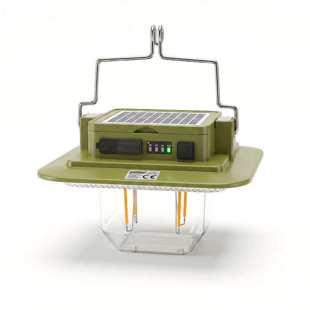 PANTHER PT-384 USB ŞARJLI SOLAR KAMP LAMBASI - 1