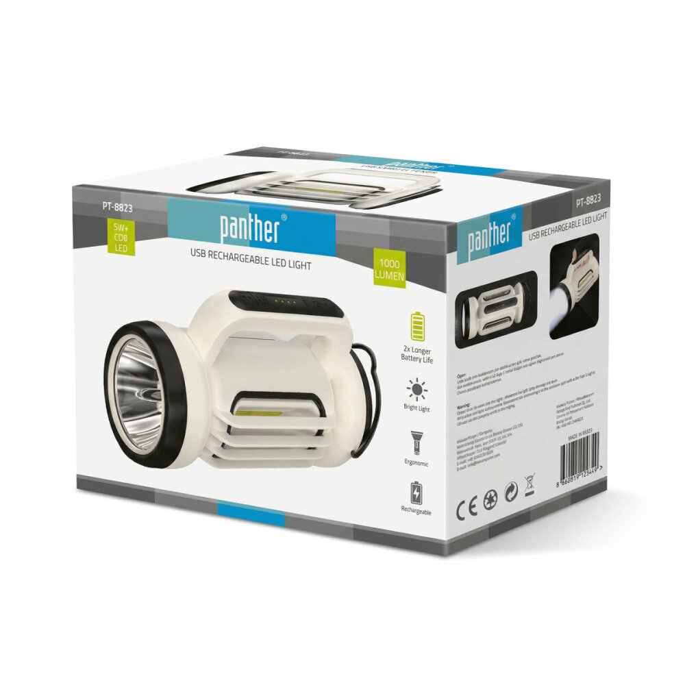 PANTHER PT-8823 USB ŞARJLI EL FENERİ - 3