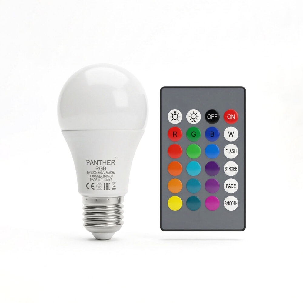 PANTHER RGB 9W KUMANDALI LED AMPUL - 1