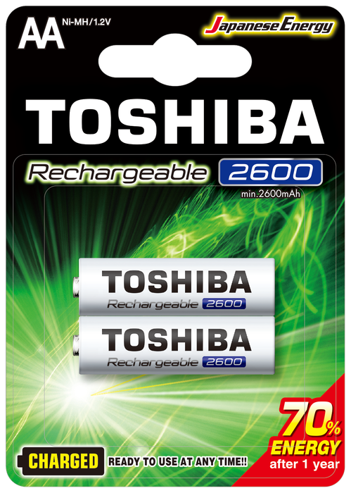 TOSHIBA 2600 MAH ŞARJLI KALEM PİL 2Lİ - 1