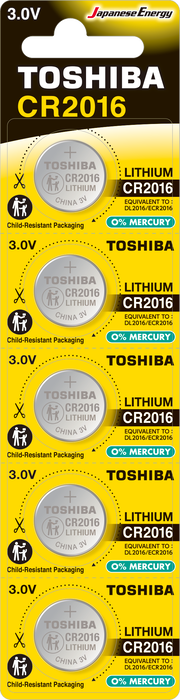 Toshiba CR 2016 Lithium Pil 5'li - 1