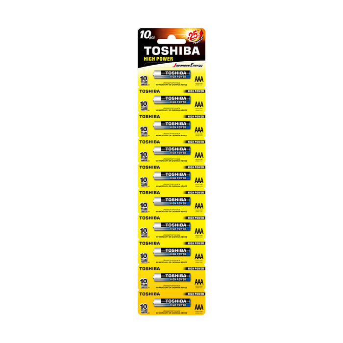 TOSHIBA LR03 KARTELA ALK.İNCE PİL 10LU - 1