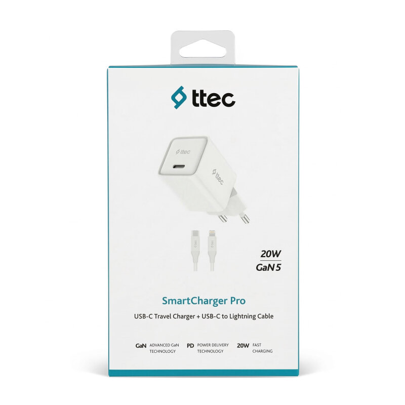 TTEC 2TC20LB 20W PD ŞARJ CİH.+TYPE C-LIGHTNING 1.5M KABLO - 2